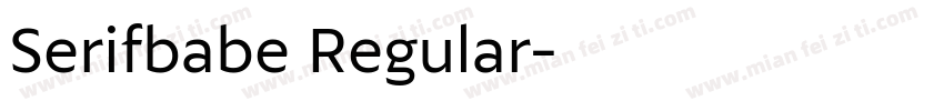 Serifbabe Regular字体转换
